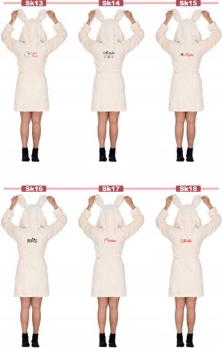 SZLAFROK DAMSKI z uszami Z HAFTEM rozmiar L/XL DLA ŻONY TWÓJ NAPIS na Arena.pl