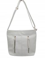 Herisson - torebka worek dwa zamki pionowe jasny beżowy 1052L2098