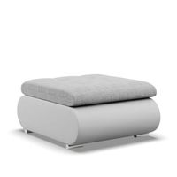 Pufa otwierana, schowek, Bosco, ekoskóra, 70x88x42, biały | TYLETEGOTU