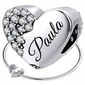 CHARMS srebrne SERCE GRAWER srebro koralik zawieszka charms 925 SERDUSZKO