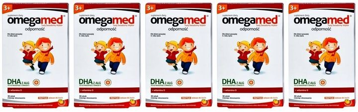 Omegamed Odporność 3+ DHA Witamina D 30 pastylek zdjęcie 1