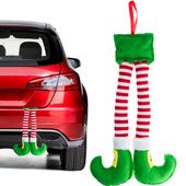 Nogi Elfa Zawieszka Dekoracja Drzwi Samochodu Okna Święta Mikołaj