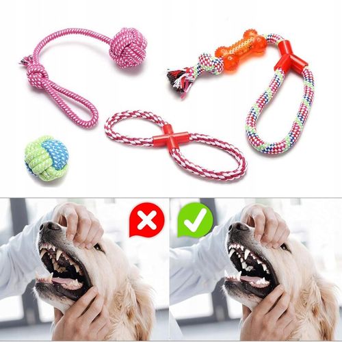 ZESTAW SZARPAKÓW ZABAWEK DLA PSA SZARPAK SZNUR PIŁKA GRYZAK FRISBEE 10 el. na Arena.pl