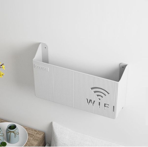 UCHWYT ŚCIENNY PÓŁKA na ROUTER WIFI SWITCH BIAŁA zdjęcie 5