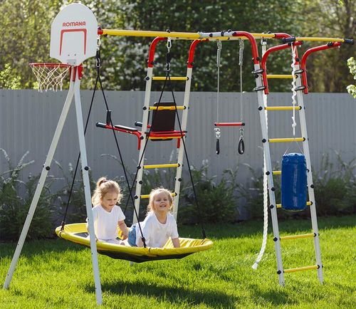 plac zabaw do ogrodu Fitness basic - żółty na Arena.pl