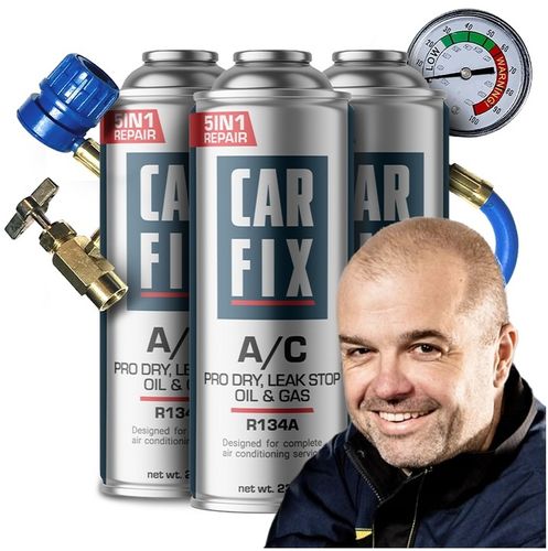 CARFIX 5w1 - 3x CZYNNIK CHŁODNICZY GAZ DO KLIMATYZACJI R134A + PRZEWÓD na Arena.pl