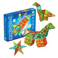 Płytki Klocki Magnetyczne Geomag Gems Rocket 32 Elementów Kolorowe