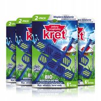 KRET BIO Zawieszka Kostka do WC Toalet Barwiąca Wodę 2x40g Zestaw 4op