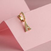 kolczyki pozłacane literka a kst1683a