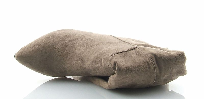 Kozaki zamszowe na słupku 9 cm. szpic khaki Rozmiar obuwia - 40 zdjęcie 7