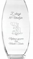 Wazon z grawer PREZENT na urodziny 18 osiemnastkę