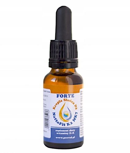 PROVED KROPLA SŁOŃCA D3+NATTOFIT K2 MK7 FORTE 20 ml na Arena.pl
