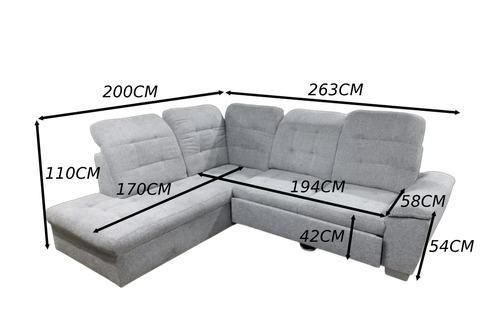 Narożnik BOB (funkcja spania, regulowane zagłówki) na Arena.pl