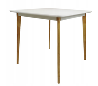 Stół skandynawski EMMA 80x80 cm biały kwadratowy do kuchni jadalni