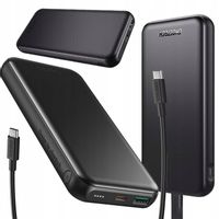 CHOETECH POWERBANK 10000mAh 18W SZYBKI DUŻY POJEMNY POWER BANK USB-C +KABEL