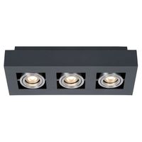 Spot LAMPA sufitowa CASEMIRO IT8002S3-BK/AL Italux metalowa OPRAWA prostokątna czarna