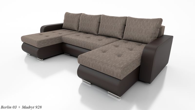 Narożnik Davos U na sprężynach, rozkładany zdjęcie 4