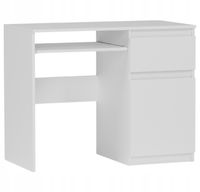 BIURKO 96CM KUMPUTEROWE BIUROWE SZUFLADY STOLIK BIAŁE