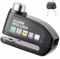 ALARM ROWEROWY BLOKADA TARCZY HAMULCOWEJ DO ROWERU 2 KLUCZE ONE CLICK RW47