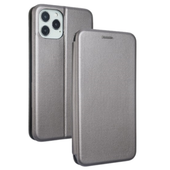 beline etui book magnetic iphone 12/12pro 6,1 stalowy/steel