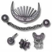 Crocs Przypinki Ozdoba Jibbitz Piny Charms Do Butów Silver Metal Mix 5 Pack
