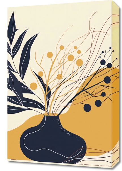 Obraz 40x60cm Spokój Ciemnych Liści zdjęcie 1