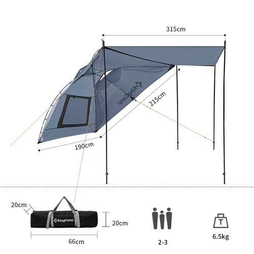 Namiot samochodowy KING CAMP Compass Plus - szary na Arena.pl