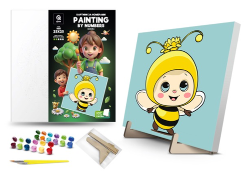 Zestaw Kreatywny Malowanie Po Numerach Pszczółka 25X25Cm Qbee Qb900-008 na Arena.pl