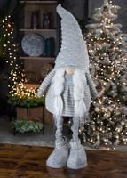 SKRZAT świąteczny KRASNAL gnom DUŻY SZARY prezent ŚWIĘTA figurka JUMIhome