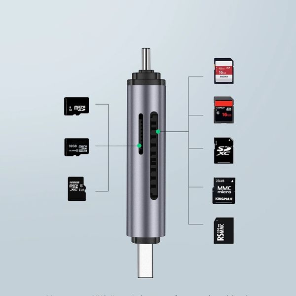 Ugreen Czytnik Kart Sd / Micro Na Usb / Usb-C 3.0 zdjęcie 4