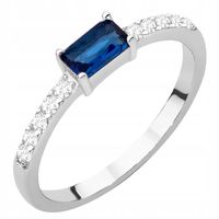 PIĘKNY SREBRNY PIERŚCIONEK 925 z CYRKONIAMI r.19