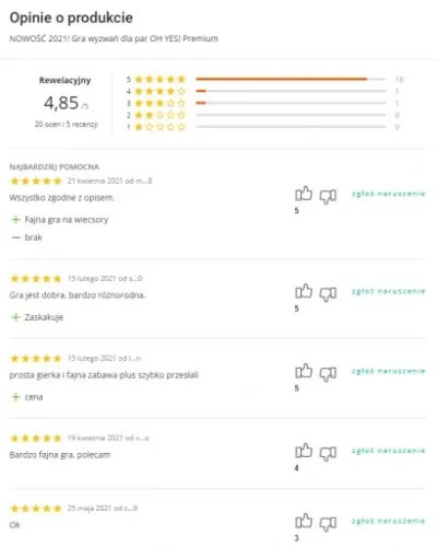 GRY DO SEKSU! Zestaw gier EROTYCZNYCH dla par OH YES! PREZENT DZIEŃ KOBIET na Arena.pl