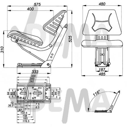 Fotel do traktora, żółty. na Arena.pl