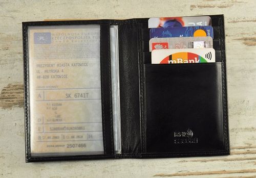 skórzane ETUI -ROVICKY- dowód rejestracyjny dokumenty karty No1 blc na Arena.pl