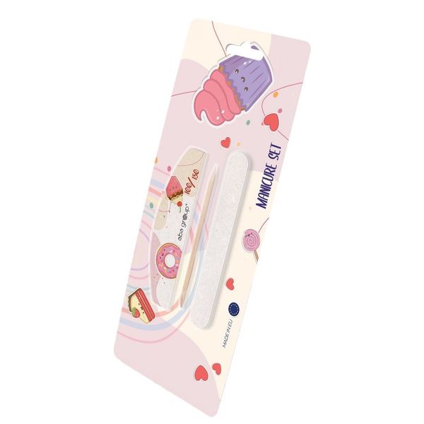 ABA GROUP Zestaw do paznokci MANICURE SET 100/180 - Colorful Cookies zdjęcie 2
