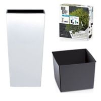 Doniczka samonawadniająca URBI DURS265S | Biały, Kształt Kwadratowy, Wymiary 26.5x26.5x50 cm, Kolor Biały, Prosperplast