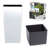 Doniczka samonawadniająca URBI DURS265S | Biały, Kształt Kwadratowy, Wymiary 26.5x26.5x50 cm, Kolor Biały, Prosperplast