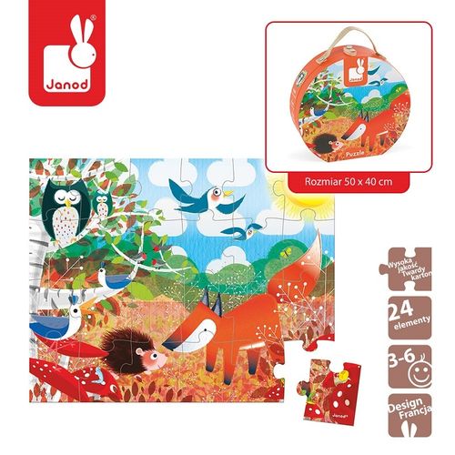 LAS tekturowe puzzle w walizce 24 elem. JANOD na Arena.pl