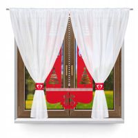 R2 Firana nowoczesna ŚWIĄTECZNA KOMPLET panel ekran choinka glamur 400x145