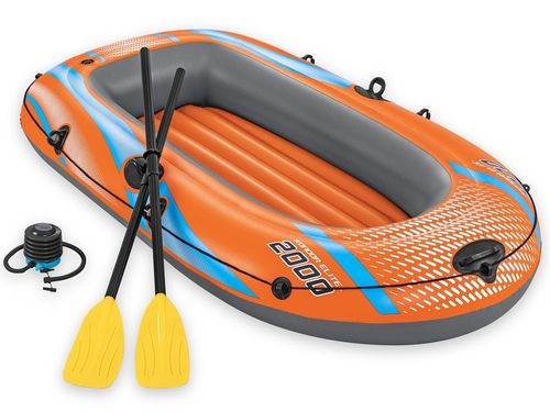 wytrzymały PONTON KONDOR Elite Bestway 196 cm do pływania WIOSŁA pompka na Arena.pl