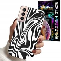 ETUI DO SAMSUNG S22 - ABSTRAKCJA ZEBRA MODNE WZORY DLA KOBIET +SZKŁO