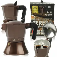 KAWIARKA ALUMINIOWA ZAPARZACZ DO KAWY KAFIETERKA WŁOSKA MOKA NA 9 KAWY