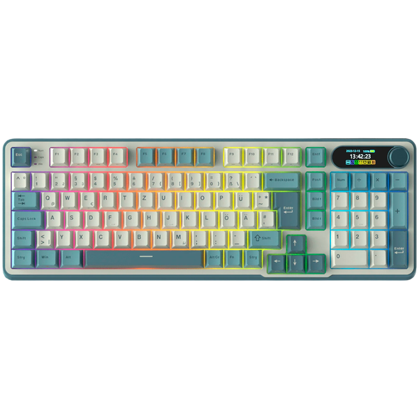 royal kludge rk-s98 light cloud gaming keyboard chartreuse switch zdjęcie 1