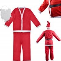 Strój Kostium Świętego Mikołaja Broda Czapka PAKO 26074