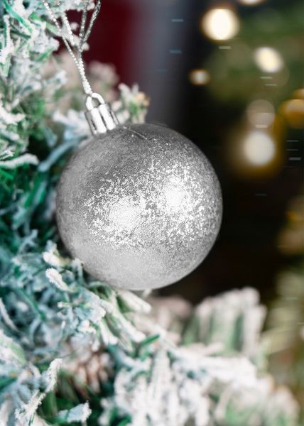 ZESTAW BOMBEK na Choinke 100szt Silver mix Bombki Choinkowe Świąteczne zdjęcie 5