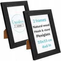 Ramka na zdjęcia ramki 2 sztuki 10x15 cm czarna