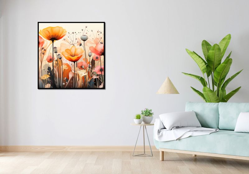 Plakat 90x90cm Taneczne Maki zdjęcie 4