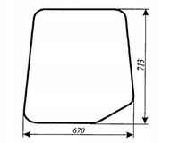 Szyba drzwi - drzwiowa do spycho-koparki Ostrówek stary typ