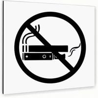 Tabliczka ALUMINIOWA NIE PALIĆ BIAŁA Tablica nierdzewna PIKTOGRAM