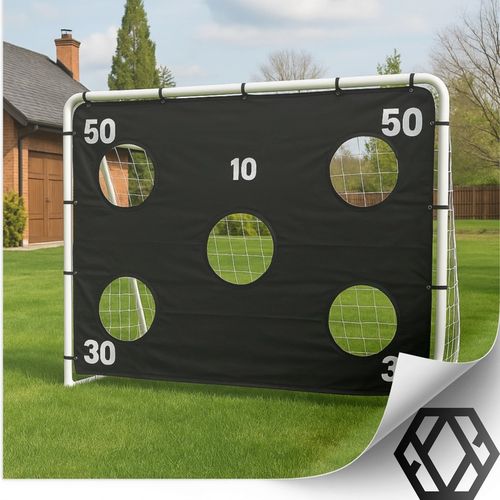 BRAMKA PIŁKARSKA Z MATĄ CELOWNICZĄ dla dzieci SKŁADANA DO PIŁKI NOŻNEJ 2,4m na Arena.pl